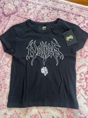 Darc Sport Black Tee with White Flame Graphic